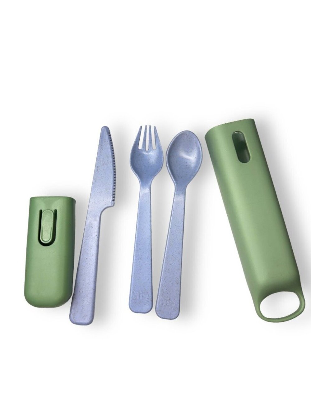 Hip Travel Utensil Set With Case - Green & Blue Eco-Friendly Design